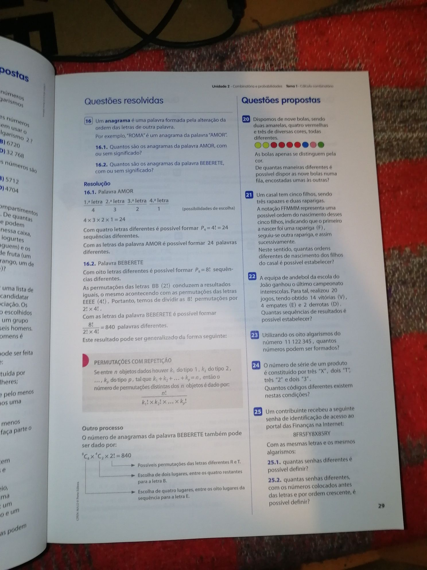 Livro preparação para exame nacional de Matemática A 2018