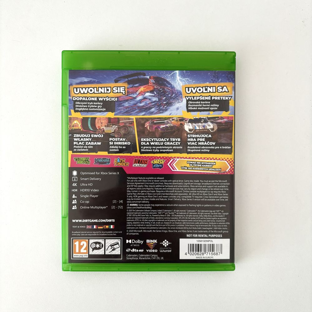 Gra DIRT 5 Xbox One Xbox Series X