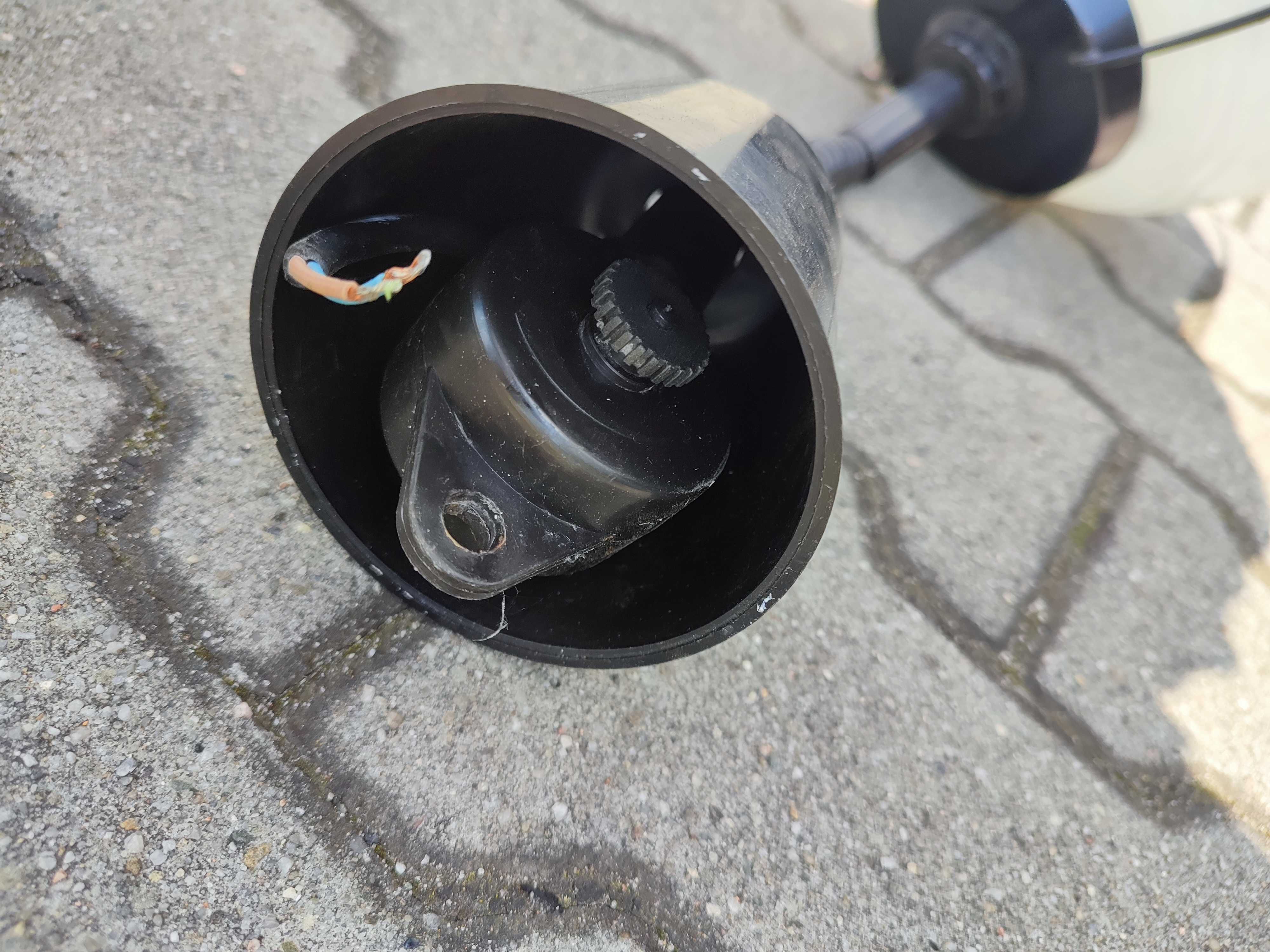 Lampa wisząca sufitowa kula biała PRL