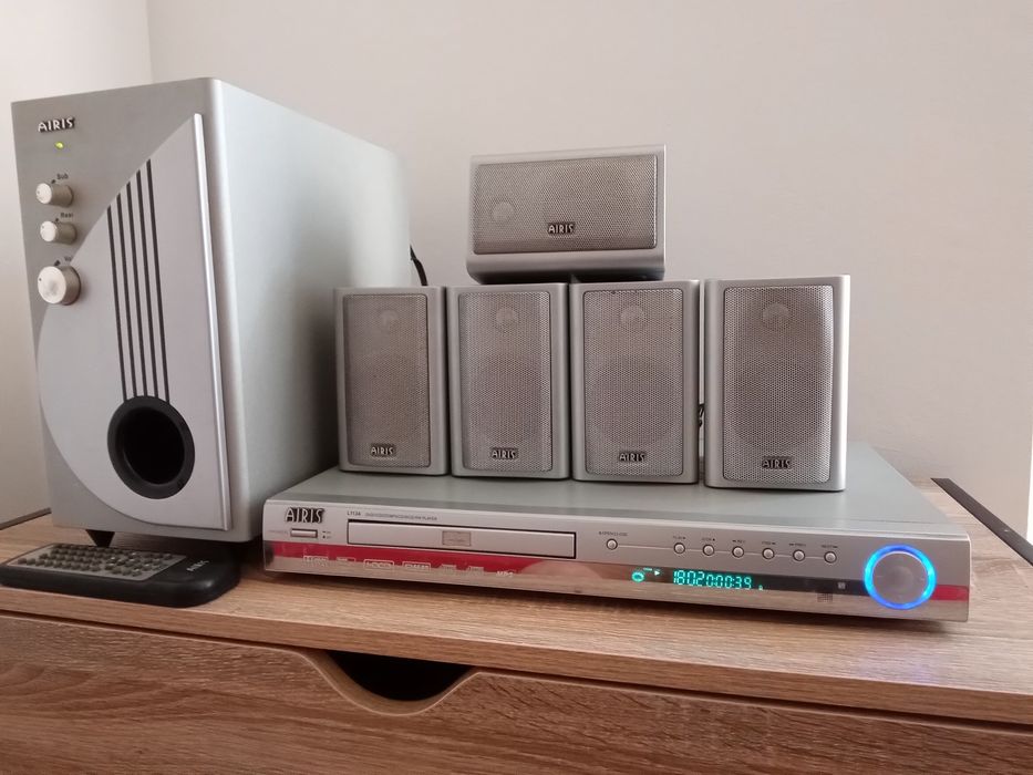 Home cinema+leitor de DVD Airis