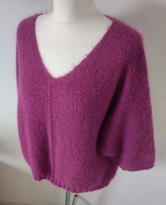 Nowy sweter fuksjowy Made in Italy M