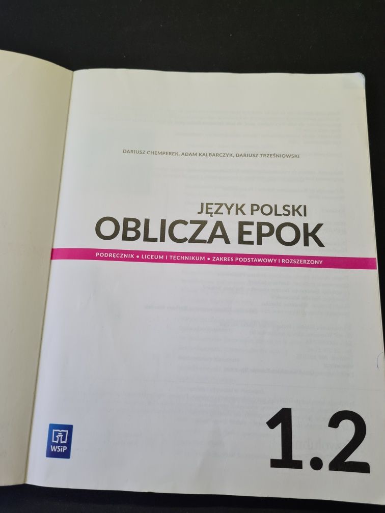Podręcznik do J.Polskiego "OBLICZA EPOK 1.2" KL1 Liceum/Technikum