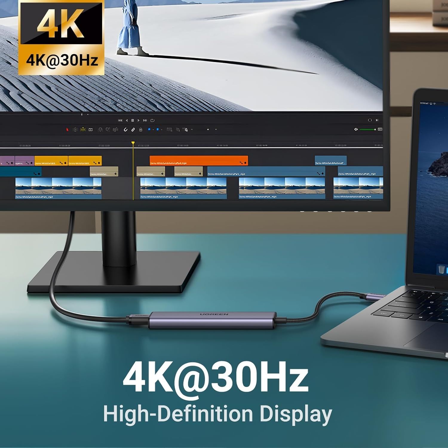 USB-C хаб Ugreen 5-in-1 Revodok 105 (USB 3.1, 4k HDMI, PD 100w)