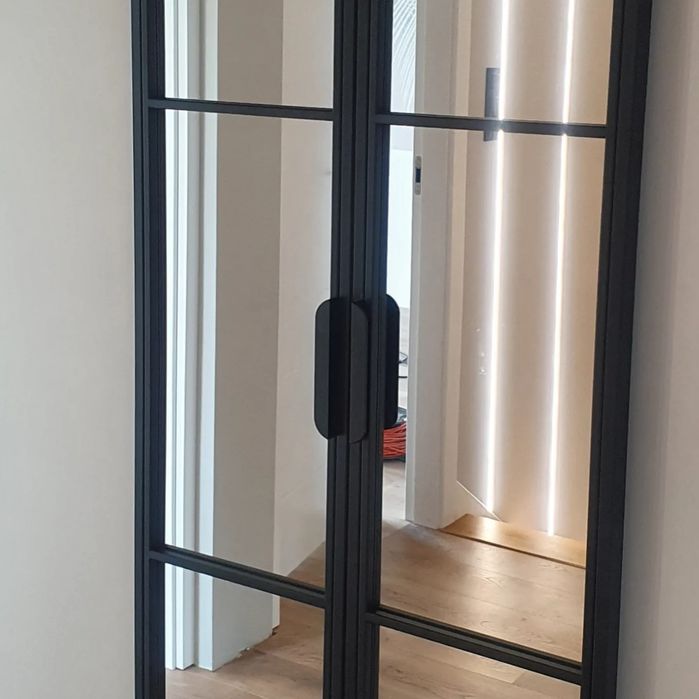 Drzwi przesuwne loft, szklane, metalowe, loftowe