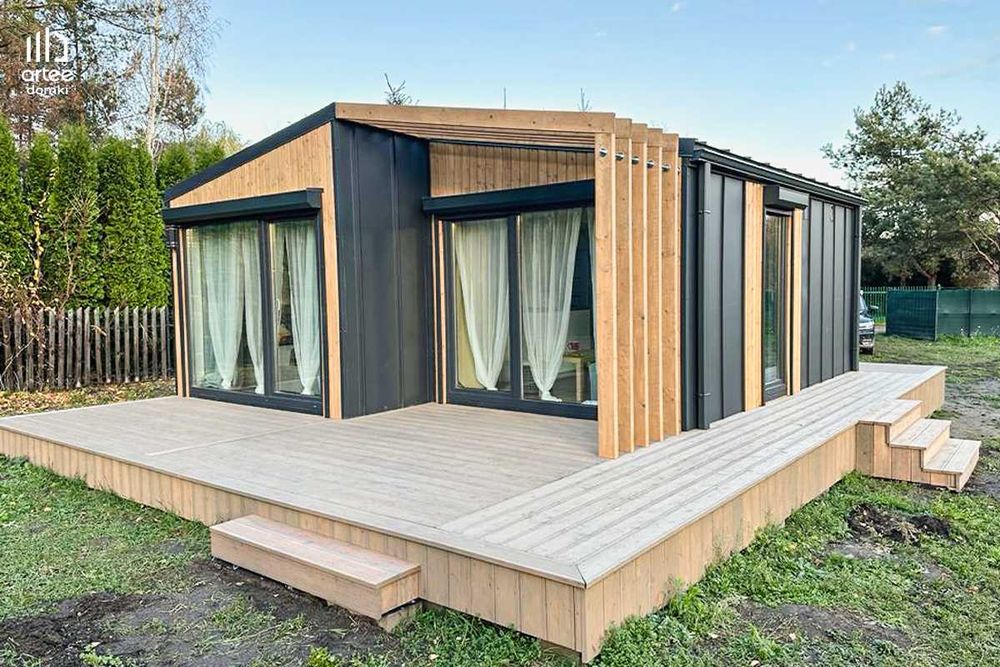 Domek modułowy, całoroczny, drewniany, domek letniskowy 35 m2