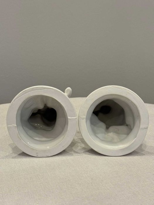 Duże figurki 95 zł/kpl. chłopca i dziewczyny porcelana zdobiona złotem