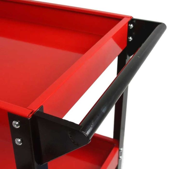 Мобільний сталевий візок 3 полки Тележка для инструментов на колесах