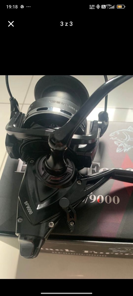 FL Pro Black Force BF-9000 - kołowrotek z wolnym  biegiem  2 szt
biegi