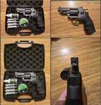 Pistola Revólver CO2 PR-725 TODA EM METAL - kit completo