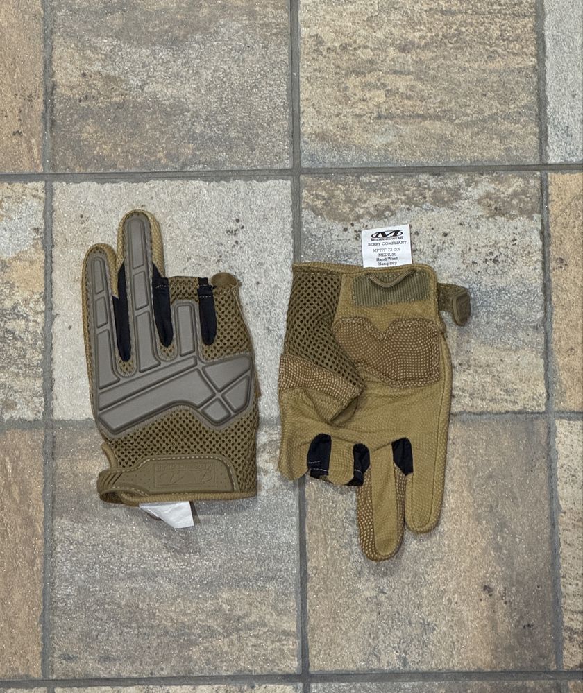 Rękawice Mechanix M-Pact Partial Finger Coyote