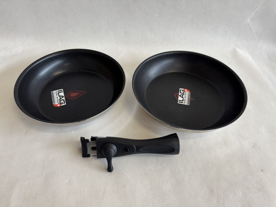 Bergner zestaw patelnia patelnia 24 cm 26 cm indukcja odpinana rączka