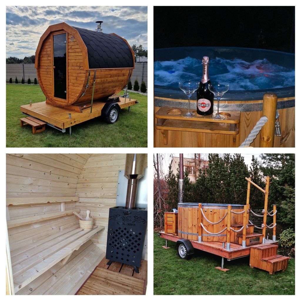 Mobilne SPA Balia & Sauna Bydgoszcz-Łochowo  Jacuzzi Bania wynajem