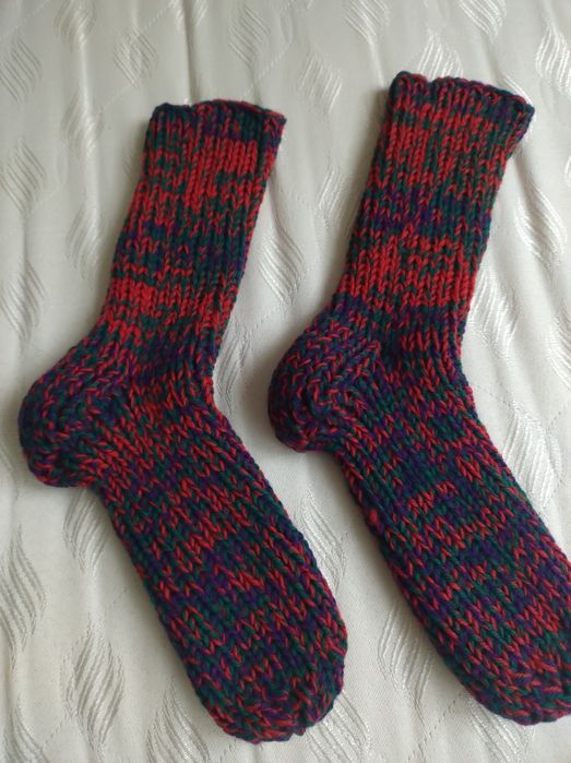 skarpetki dziergane recznie