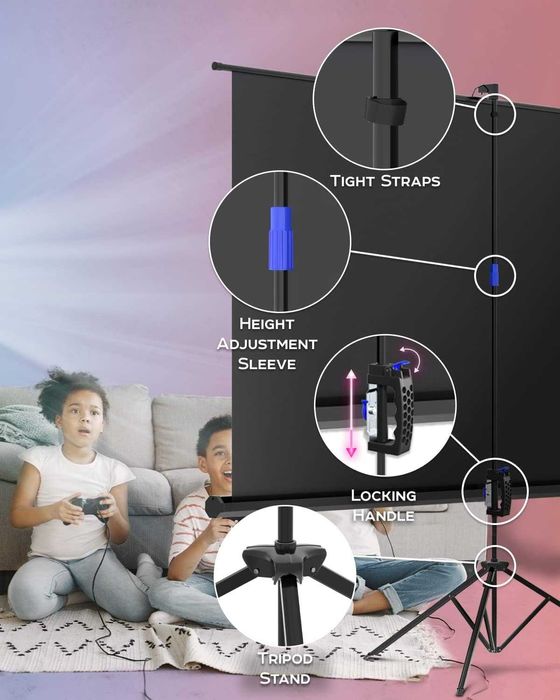 Nowy ekran projekcyjny / telewizor /statyw/płótno/100cali/ 16:9 !8617!