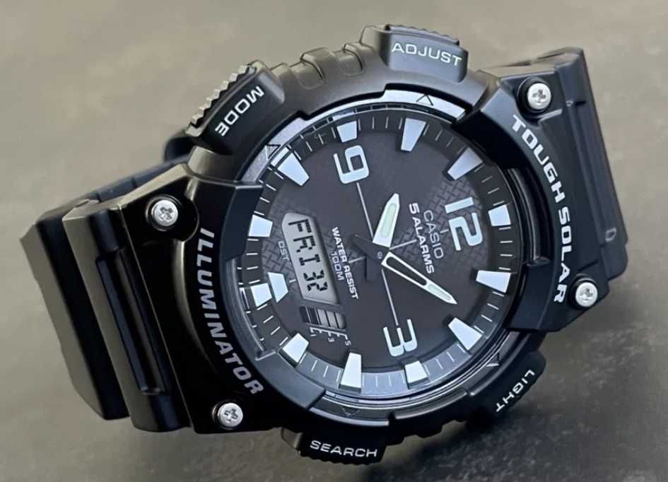 ТОПОВИЙ годинник Casio AQ-S810W-1A tough solar на сонячній панелі
