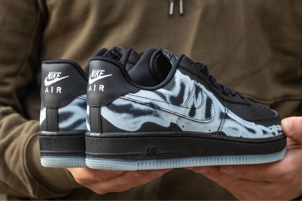 ШВИДКА ВІДПОВІДЬ!! Nike Air Force Sceleton All Black