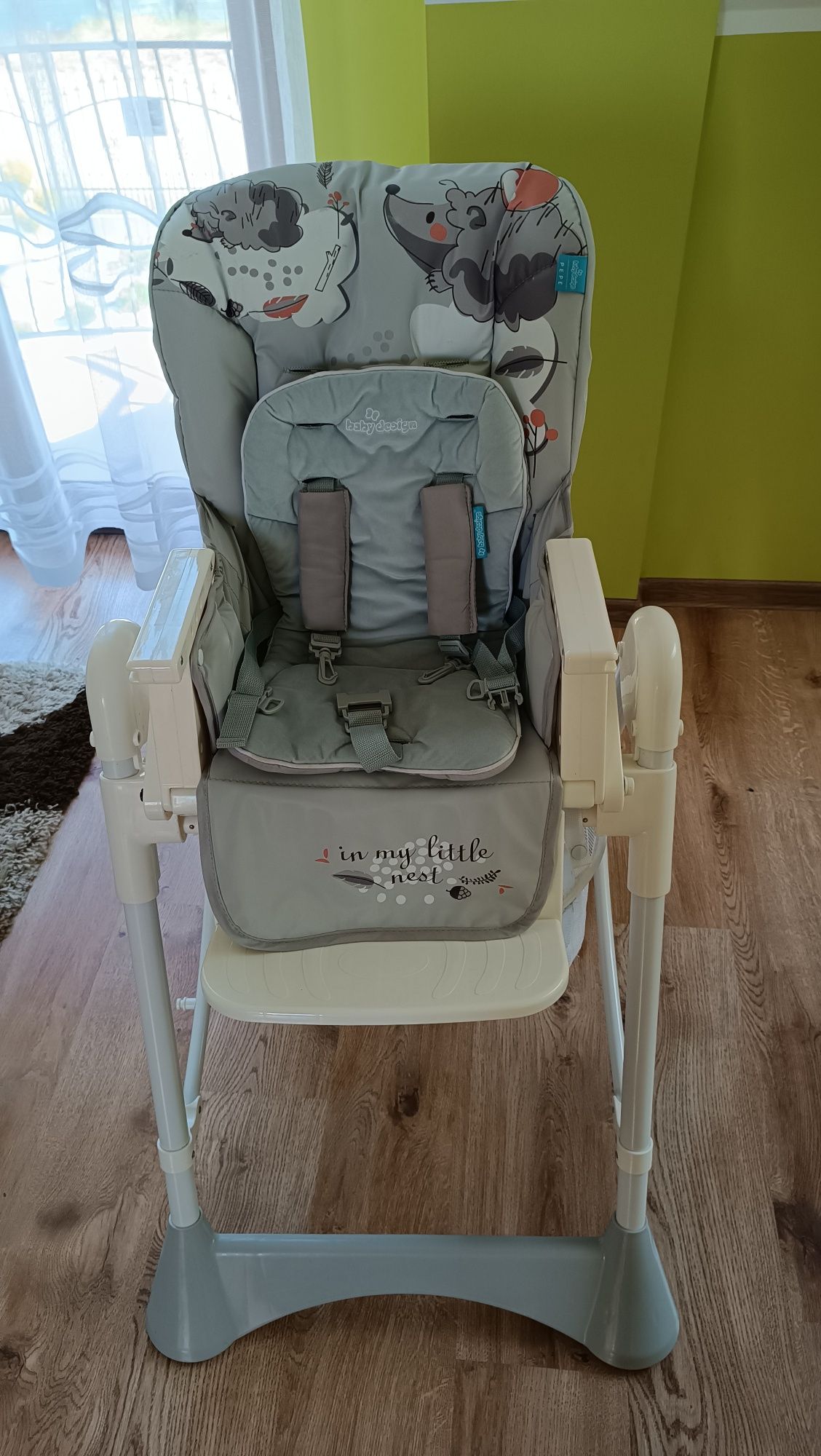 Krzesełko do karmienia baby design baby Gray