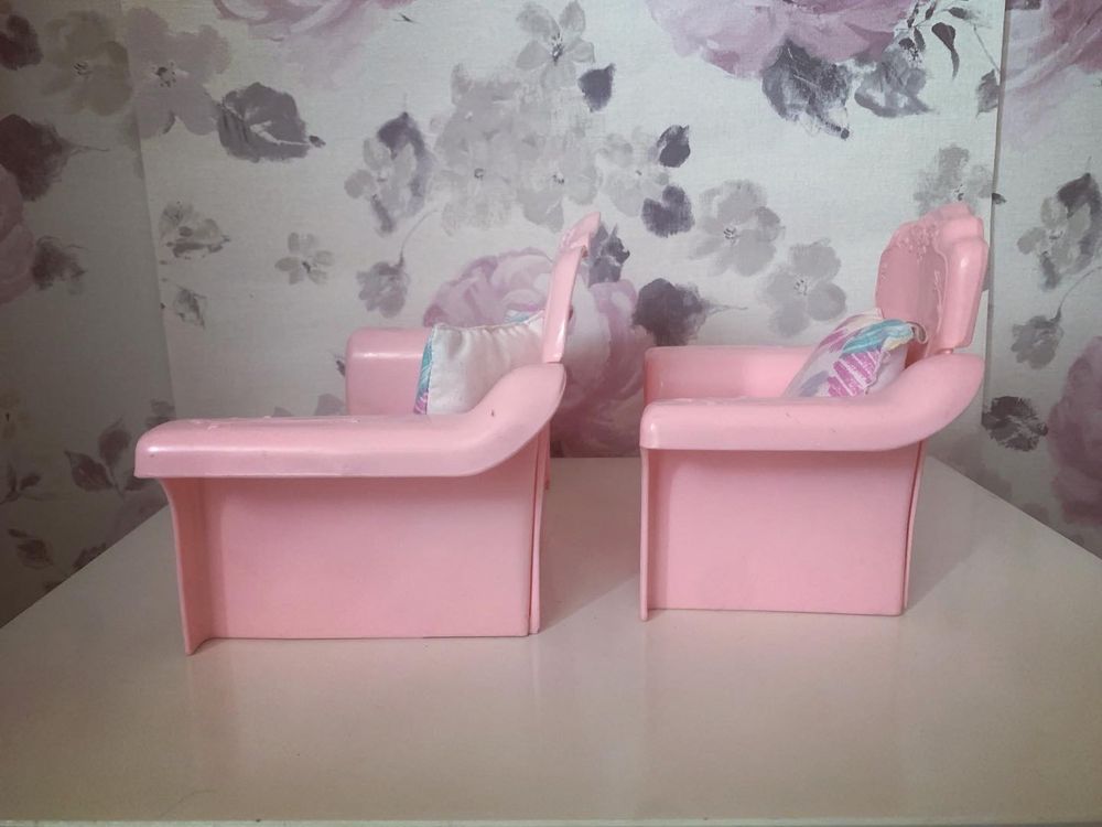 Sofa, fotel meble Mattel Barbie Sweet Roses vintage 1987