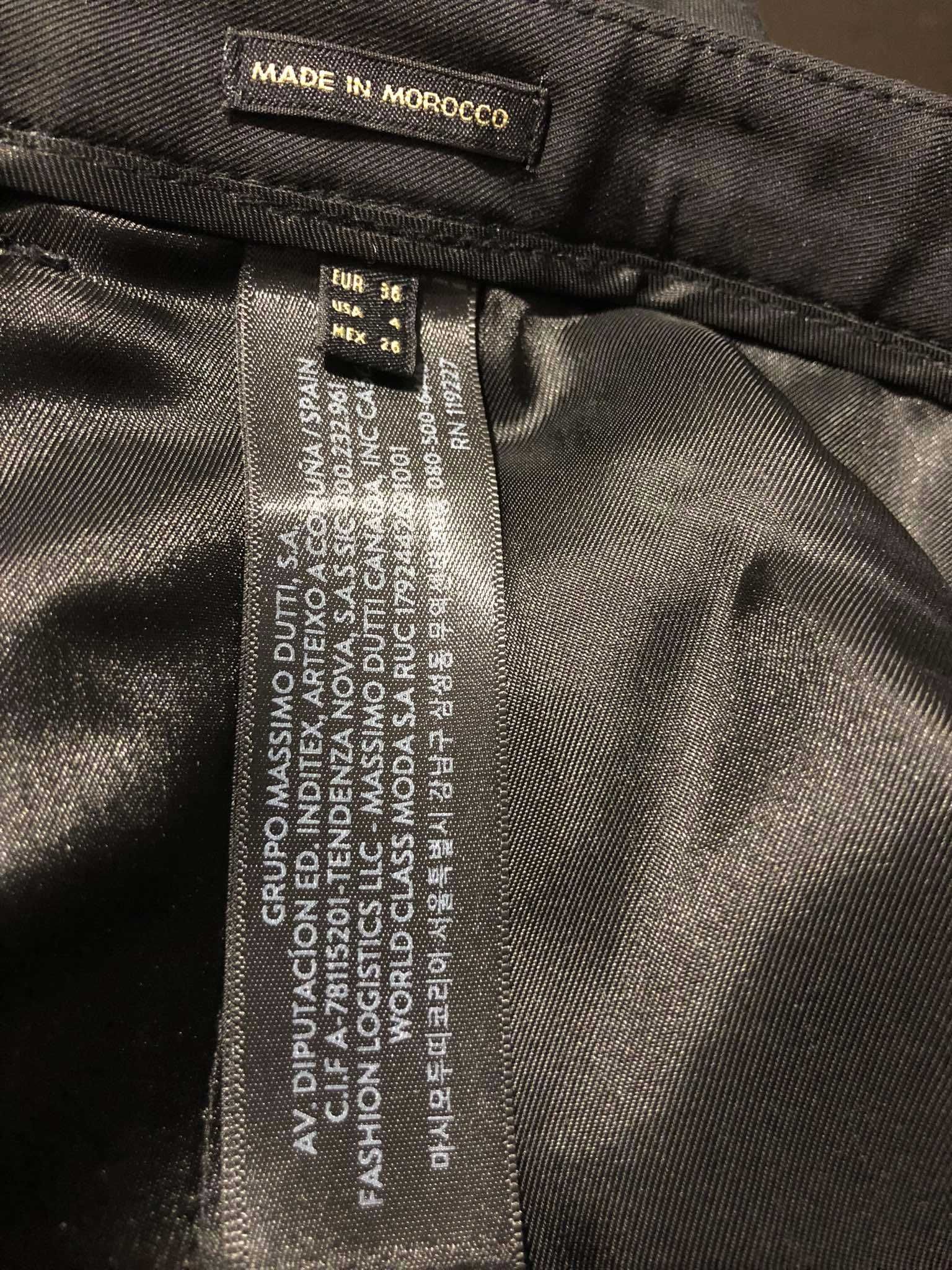 MASSIMO DUTTI klasyczne spodnie damskie chinosy r. 36