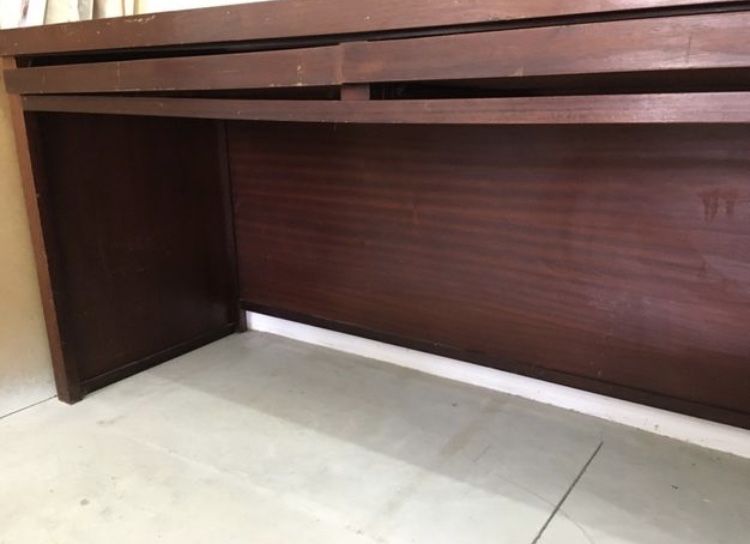 Secretária madeira natural maciça - para restauro