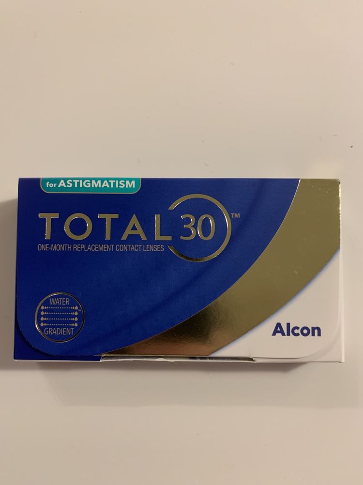 Soczewki miesięczne TOTAL30 for astigmatism -2,25, cyl. 0,75, oś 100