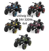 Udźwig 59kg 24V 320W 4x4 AUTO Quad akumulator XT-SPEED Pojazd RUSH