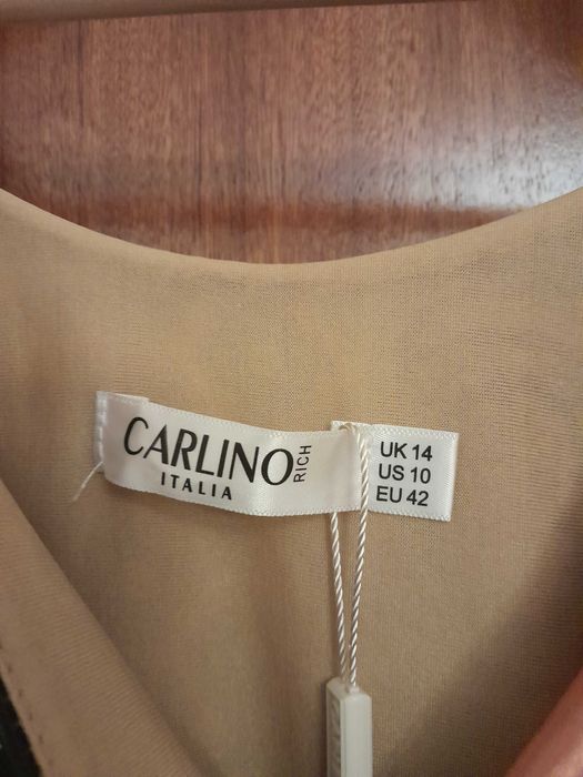 Vestido estampado com elastico na cintura