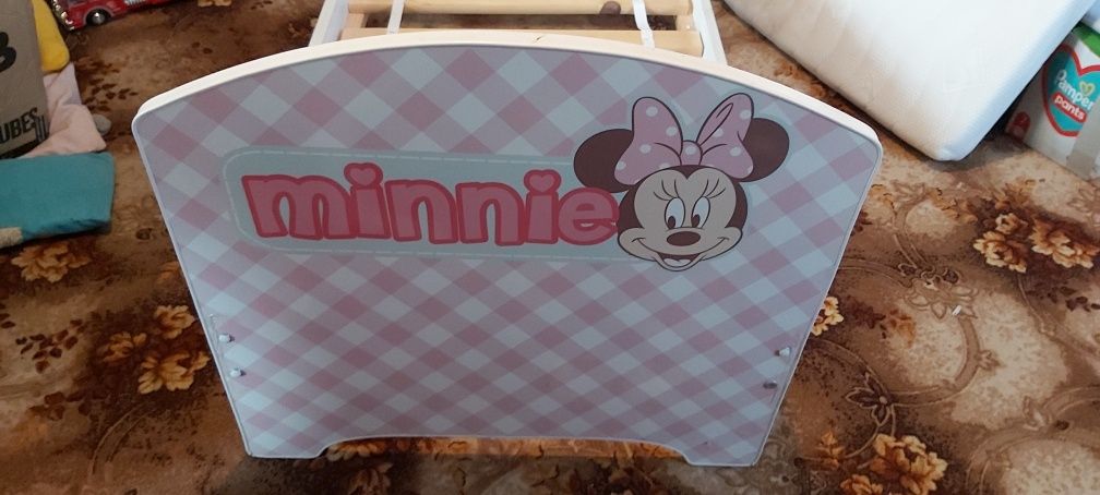 Łóżko łóżeczko dla dziecka dziewczynki 140 Minnie z materacem