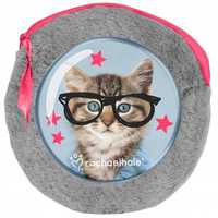 Piórnik saszetka dla dziewczynki - Kotek w okularach Paso (Nowy)