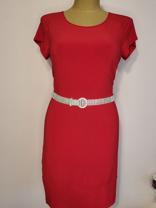 Pasek damski wizytowy z cyrkoniami