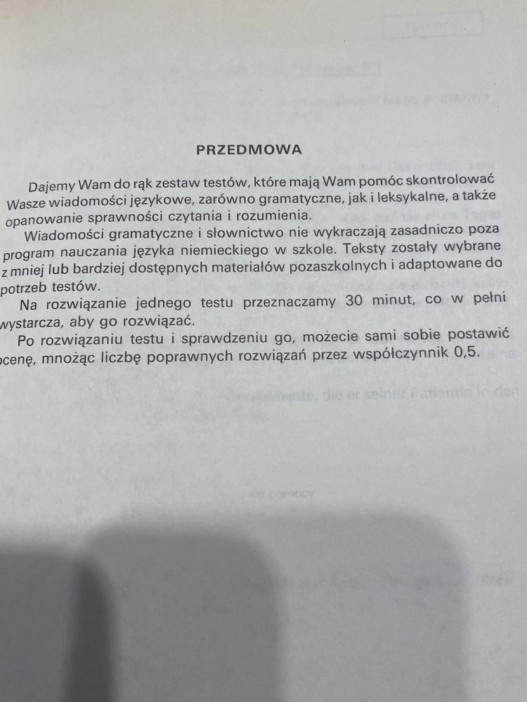 Testy z języka niemieckiego Übung macht den Meister