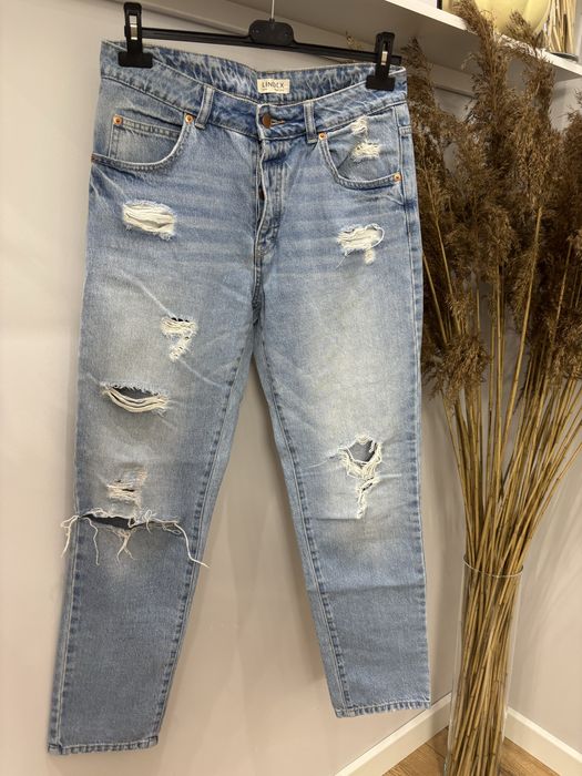 Spodnie jeans z przetarciami #14