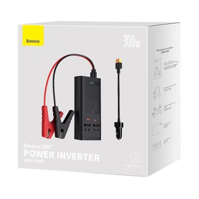 Автомобільний інвертор Baseus IGBT Power Inverter 300W (220V CN/EU)