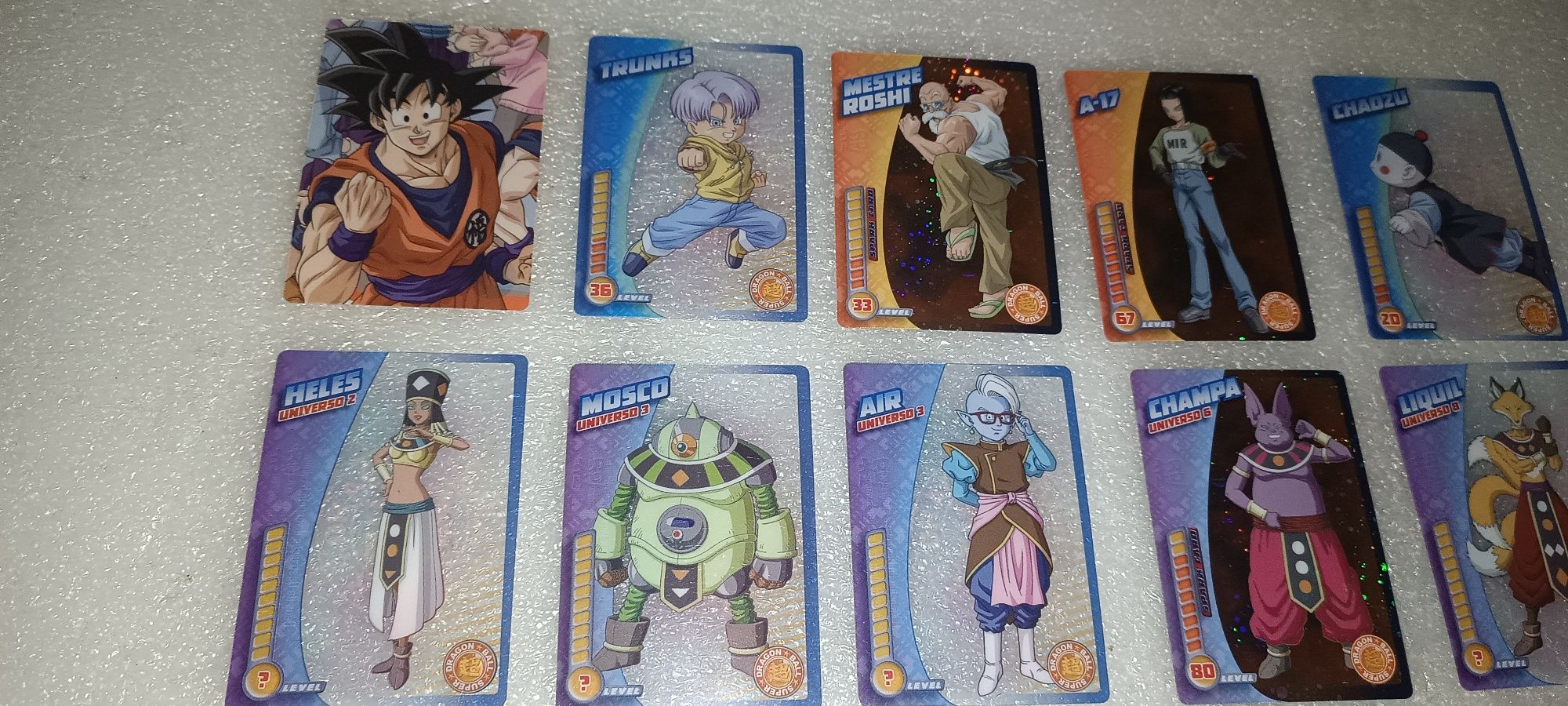 Raras e antigas cartões Laminados DragonBall Z super fast