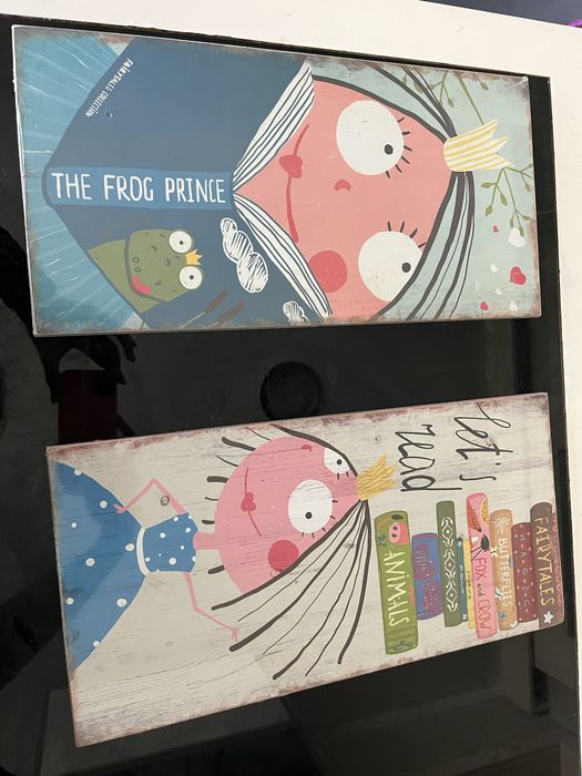 Dois quadros infantis novos de decidacao