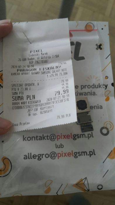 Aparat główny do telefonu.

SAMSUNG GALAXY NOTE 4