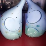 Peças decorativas Elefantes pintado à mão