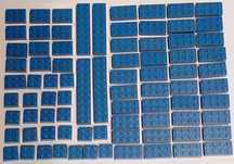 Lego bricks niebieskie blue 81 szt