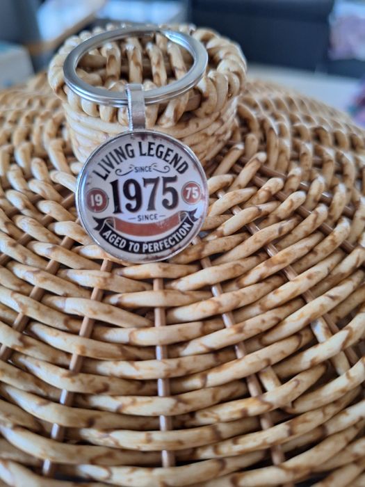 Brelok do kluczy vintage 1975 prezent urodziny mikołajki