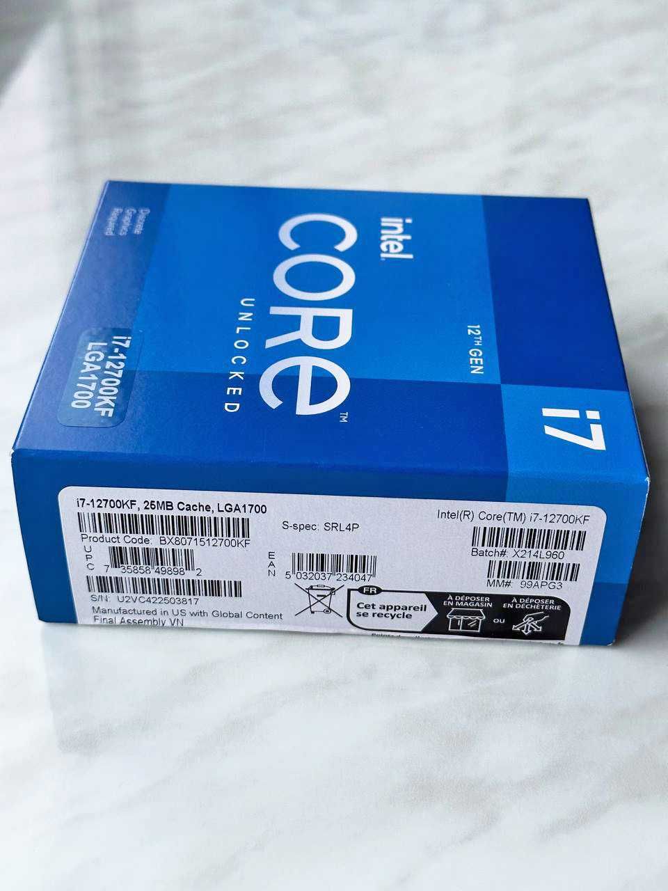 Процесор Intel Core i7 12700KF
