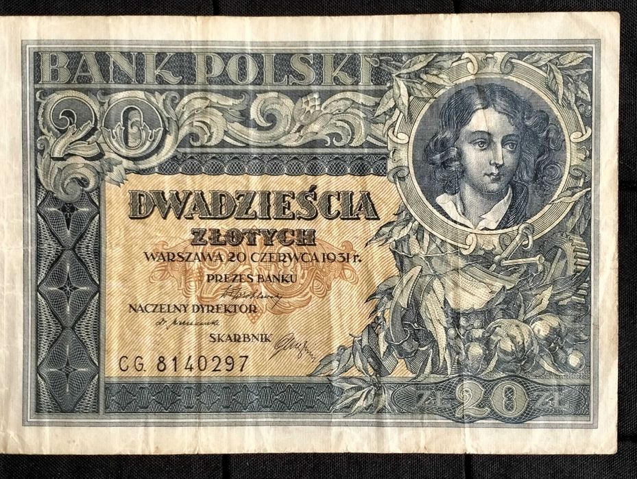 20 złotych 1931, banknot, seria CG