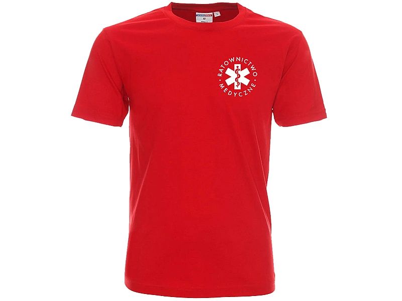 Koszulka męska Ratownictwo Medyczne czerwona (l)
