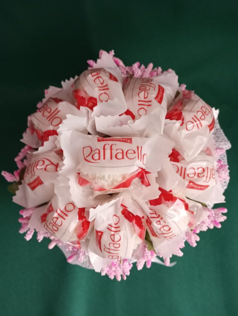 Raffaello,bukiet, flower box, komunia