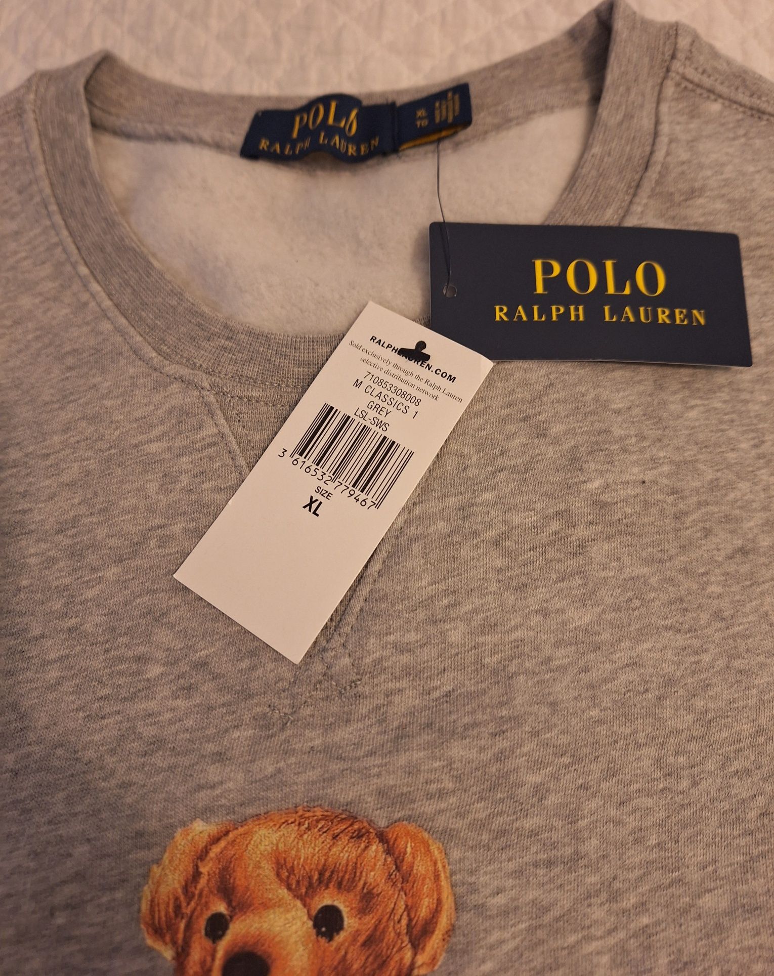 Polo Ralph Lauren bluza męska z misiem XL Oryginał