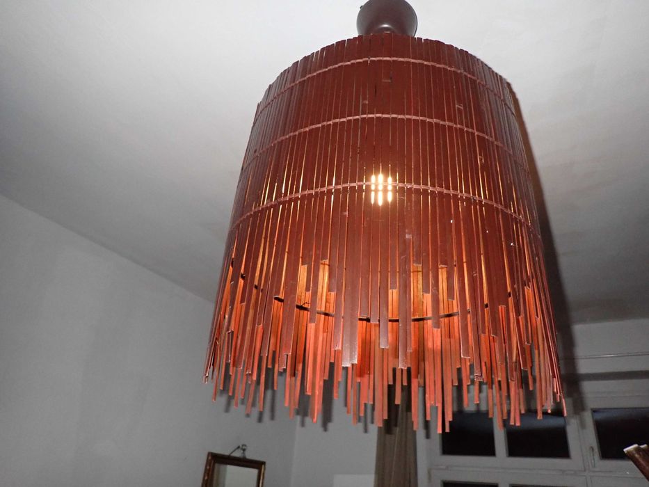 Lampa Ikea Rotvik żyrandol klosz abażur retro loft, vintage, boho