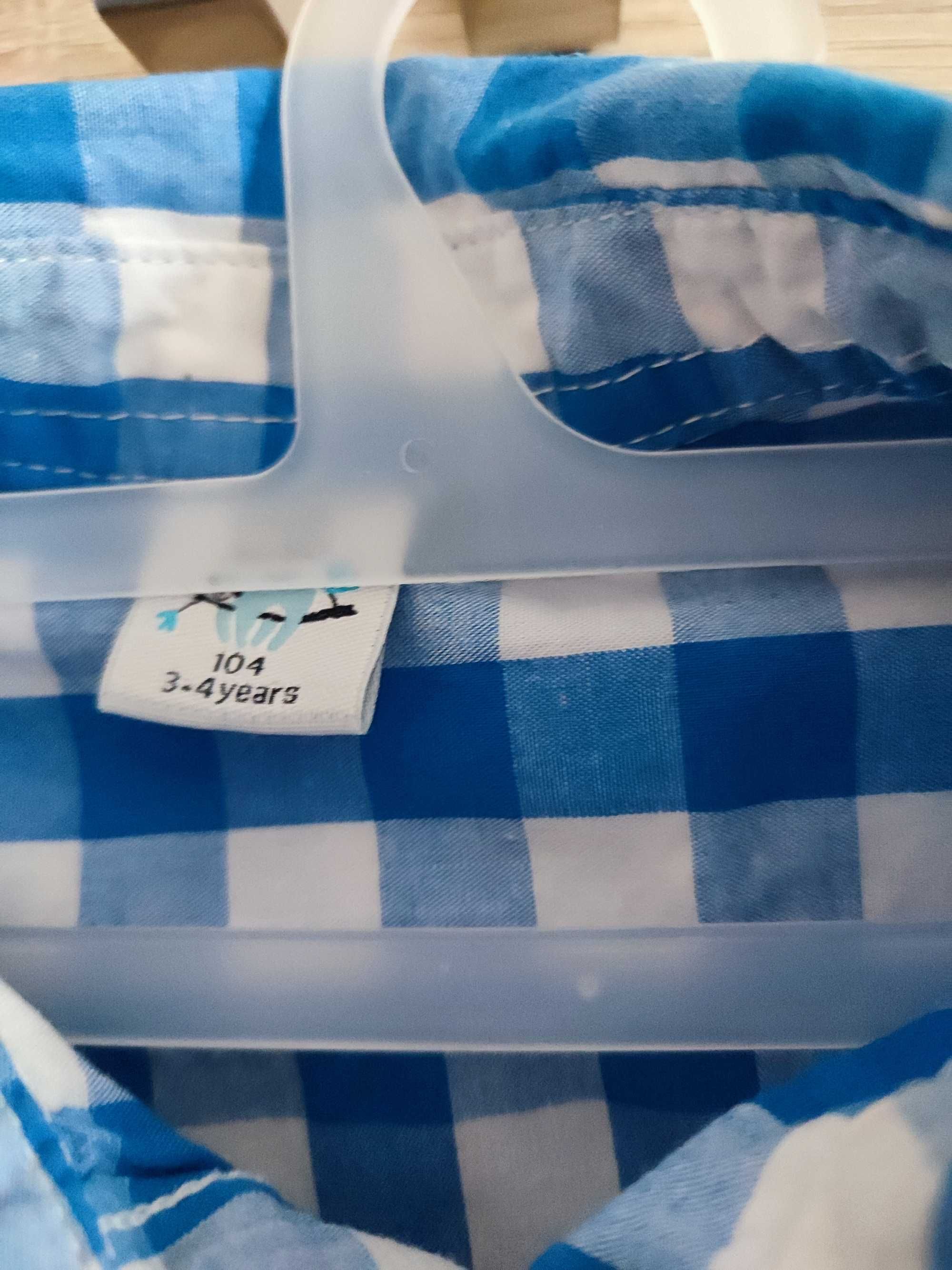 Koszula chłopięca z krótkim rękawem rozmiar 104