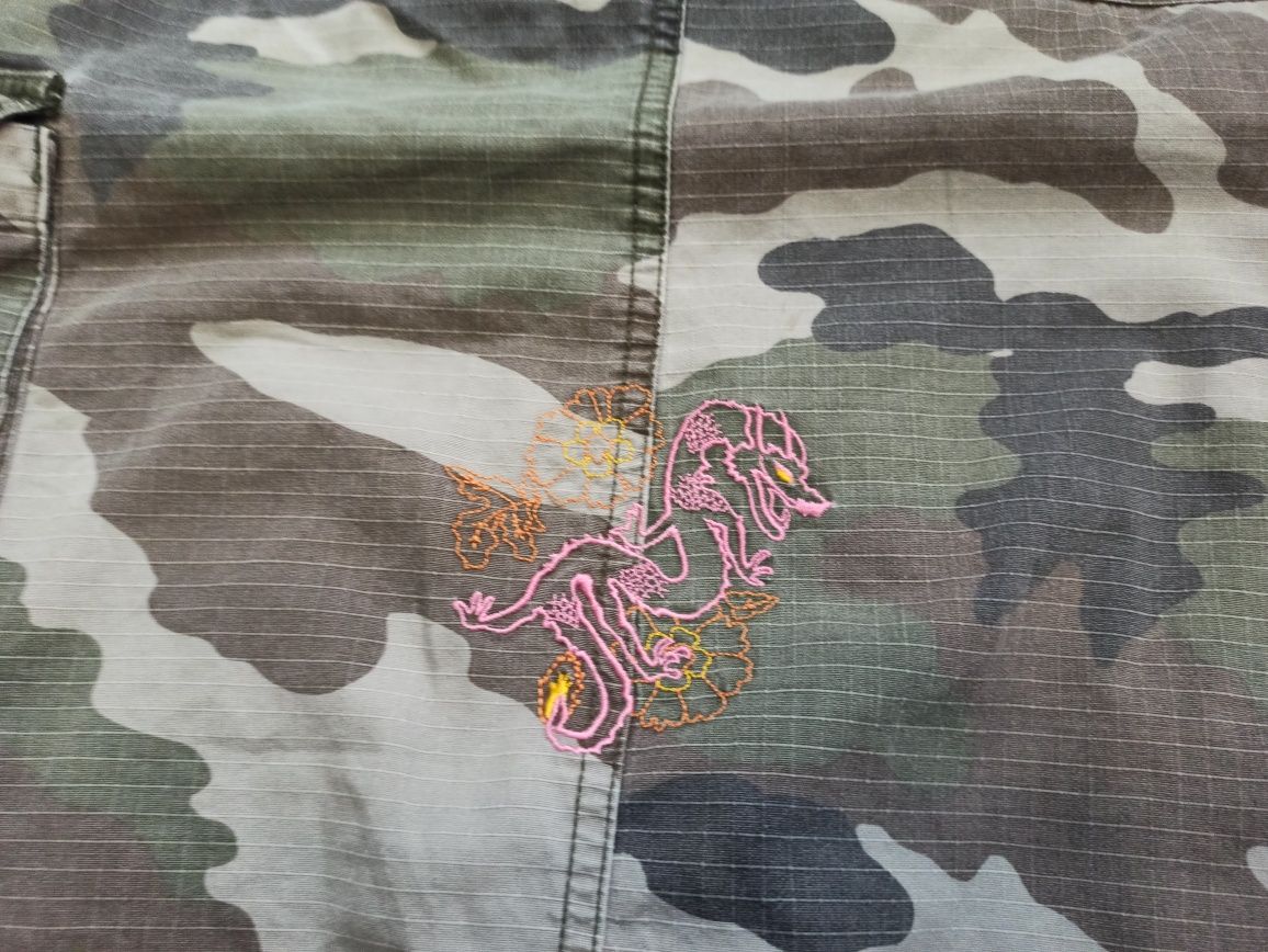 Реп юбка с вышивками Japanese style sk8 military y2k grundge реп ск8