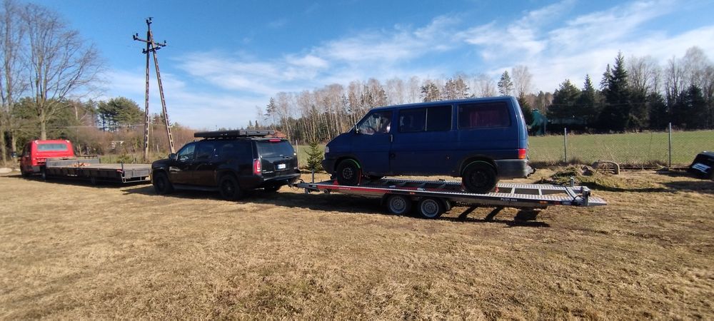 laweta transport holowanie BUS SUV do 2.7t 9m przyczepa usługi 7 osób