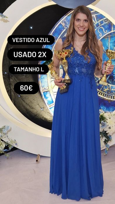 Vestido Azul gala - usado1x
