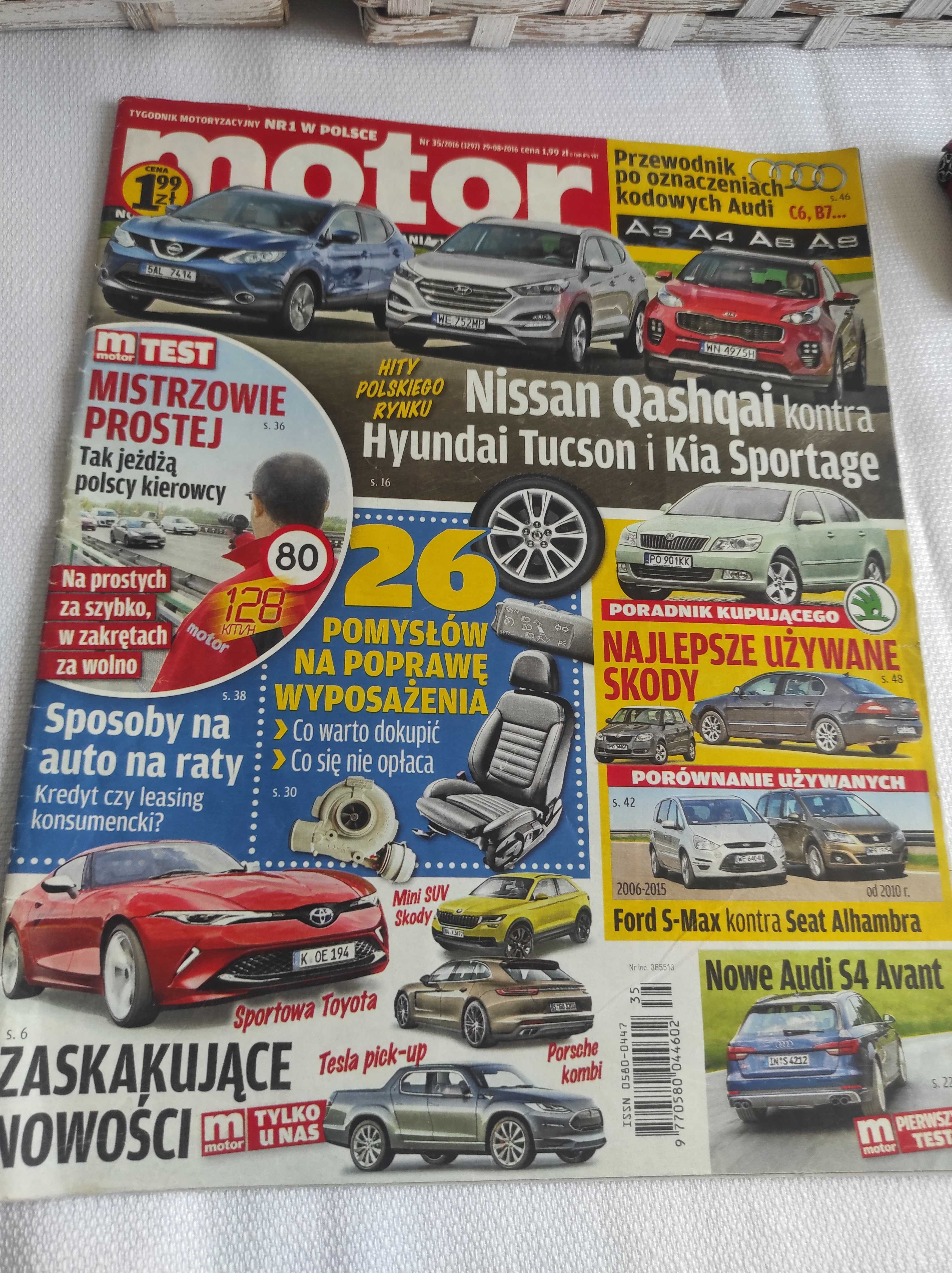 Czasopismo Motor WYSZUKAJ Auto 35/2016 S4 Fullback Supra Tucson Monza